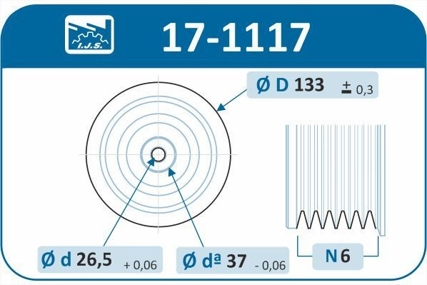 Шків колінвала (демпфер ) IJS Group 171117 ціна, від 56.19 USD